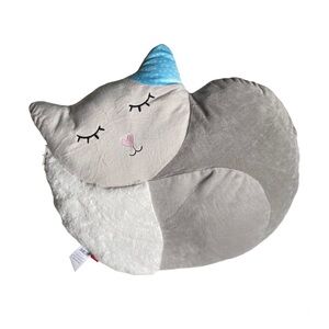 HOME & YOU NWT Decorative ‘Cat’ Accent Pillow, Grey/White